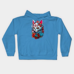 Sugar Skull Cat Kids Hoodie